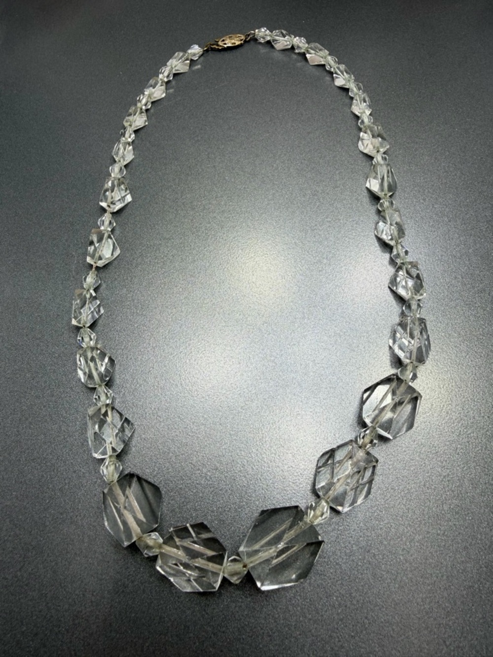 🔥2/$100 Vintage Lead Crystal Necklace strung on Sterling Silver #1UN
